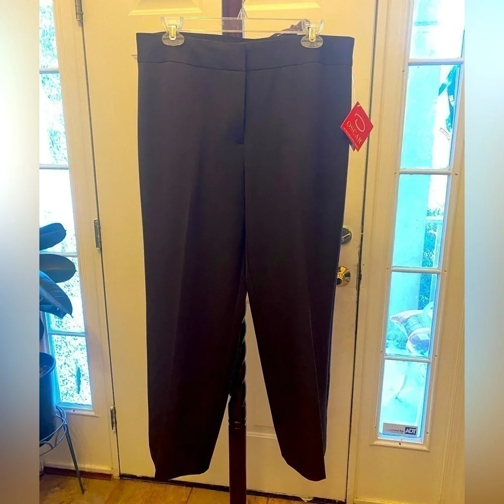 NWT OSCAR DE LA RENTA BROWN SLACKS SIZE 12